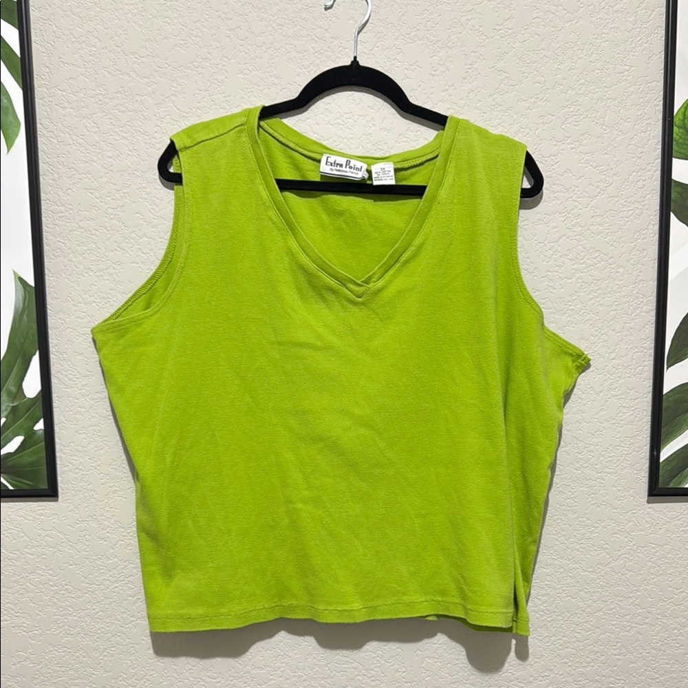 Green Sleeveless Top